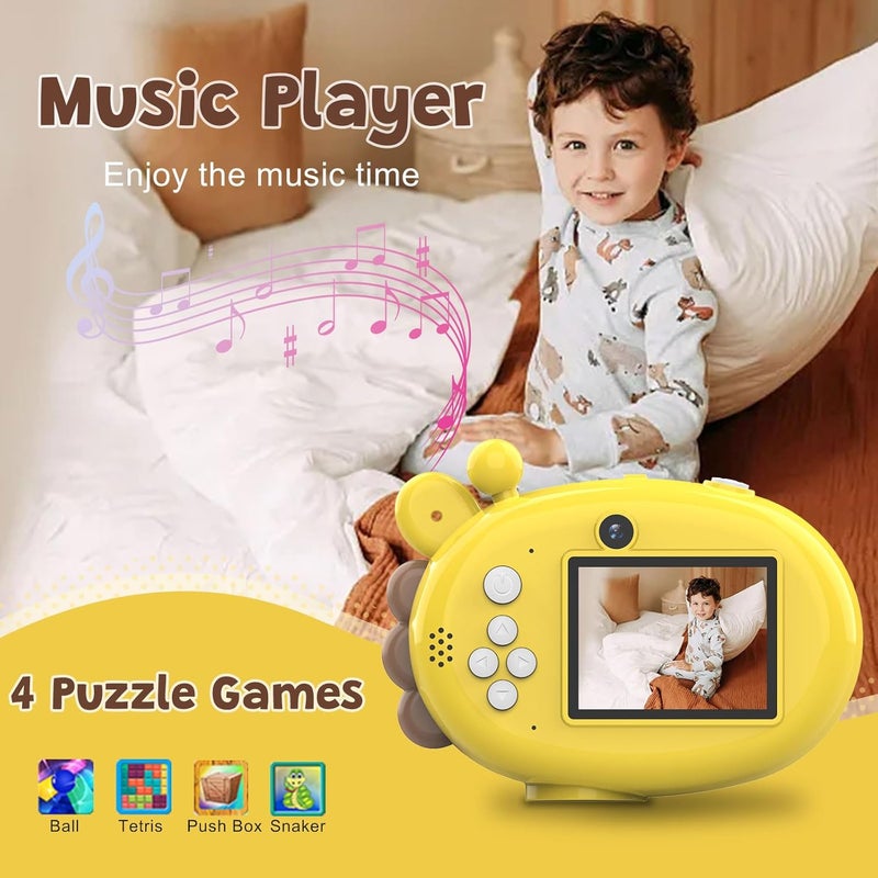 dirphy Instant Camera, Front Rear Dual Selfie Kids Camera with 1080P Videos, Holiday Birthday Gifts for Kids Age 3-12, Toddler Portable Travel Print Digital Camera Toy for 4 5 6 7 8 9 Year Boys Girls - Image 3